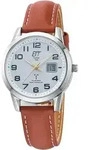 Funkuhr ETT "Gobi Lady", braun (cognacfarben), Armbanduhren, Damen, Funkuhr,
