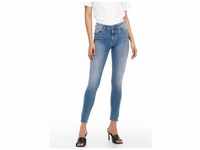 Ankle-Jeans ONLY "ONLBLUSH MID SK ANK ZIP DNM" Gr. M, Länge 34, blau (light medium