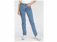 Straight-Jeans LEVI'S "724 High Rise Straight" Gr. 27, Länge 30, blau (beach...