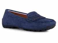 Mokassin GEOX "D KOSMOPOLIS + GRIP" Gr. 37, blau Damen Schuhe Slip ons Slipper,