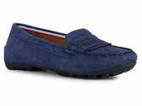 Mokassin GEOX "D KOSMOPOLIS + GRIP" Gr. 37, blau Damen Schuhe Slip ons Slipper,