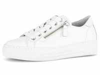 Sneaker GABOR "FLORENZ" Gr. 37, silberfarben (weiß, silberfarben) Damen Schuhe