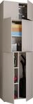 VCM Mehrzweckschrank "Holz Besenschrank Staubsauger Putzschrank Lona A" 1 Stk. tlg.