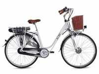 E-Bike LLOBE "WhiteMotion 3.0, 13Ah" E-Bikes Gr. 51 cm, 28 Zoll (71,12 cm), weiß