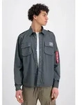 Oversize-Shirt ALPHA INDUSTRIES "Urban Military Shirt", Herren, Gr. S, grau (vintage
