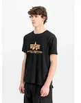 T-Shirt ALPHA INDUSTRIES "Basic T-Shirt BL Neon Print", Herren, Gr. S, orange