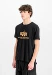 T-Shirt ALPHA INDUSTRIES "Basic T-Shirt BL Neon Print", Herren, Gr. S, orange
