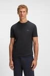 BOSS GREEN Rundhalsshirt "Tee" mit gummiertem Kontrast-Logo