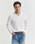Gant Poloshirt "REG SHIELD LS PIQUE RUGGER" mit Logotickerei auf der Brust