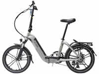 E-Bike LLOBE "EasyStar Gala, 10Ah" E-Bikes Gr. 37 cm, 20 Zoll (50,80 cm), grau