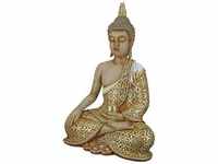 Buddhafigur GILDE "Buddha Mangala" Dekofiguren Gr. B/H/T: 24 cm x 35 cm x 12 cm,