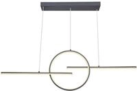GLOBO LIGHTING LED Pendelleuchte "BARRAL", grau (graphit), Leuchten,