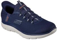 Slip-On Sneaker SKECHERS "SUMMITS-HIGH RANGE", Herren, Gr. 39, blau (navy), Textil,