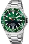 Taucheruhr FESTINA "Diver Collection", silber (silberfarben, gr&uuml;n, schwarz),