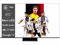 F (A bis G) TCL QLED Mini LED-Fernseher "85C803GX1" Fernseher grau (titanium)...