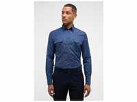 Langarmhemd ETERNA "SLIM FIT" Gr. 44, Normalgrößen, blau (denim) Herren Hemden