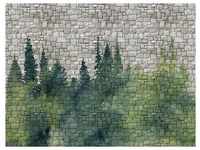 LIVING WALLS Fototapete "The Wall" Tapeten Gr. B/L: 4 m x 3 m, Rollen: 1 St., grün