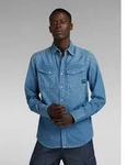 Langarmshirt G-STAR "Dakota Slim Denim Hemd", Herren, Gr. S, blau (faded cricket
