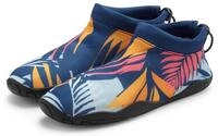 Badeschuh LASCANA "Badelatsche, Badeschuhe", Damen, Gr. 37, blau (blau, orange),