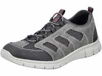 Slip-On Sneaker RIEKER Gr. 40, grau (grau, schwarz) Herren Schuhe Stoffschuhe