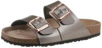 Pantolette TAMARIS, Damen, Gr. 36, silber (altsilberfarben), Lederimitat, leicht