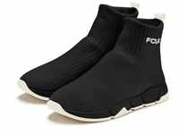 Sneaker FCUK Gr. 39, schwarz (schwarz, weiß) Damen Schuhe Boots Freizeitschuh, Sock