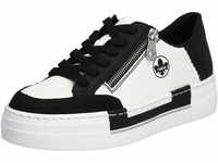 Plateausneaker RIEKER Gr. 35, schwarz-weiß (weiß, schwarz) Damen Schuhe...