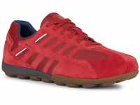 Sneaker GEOX "U SNAKE 2.0 A" Gr. 39, rot Herren Schuhe Stoffschuhe mit dunkler Sohle,