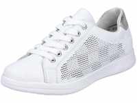 Sneaker RIEKER Gr. 36, silberfarben (weiß, silberfarben) Damen Schuhe Sneaker