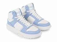 Sneaker TOMMY JEANS "THE BROOKLYN MID TOP" Gr. 36, blau (weiß, hellblau) Damen