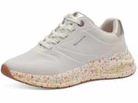 Sneaker TAMARIS Gr. 37, weiß (weiß kombiniert) Damen Schuhe Sneaker mit
