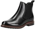 Stiefelette TAMARIS "Tamaris Stiefelette Leder/Textil", Damen, Gr. 37, schwarz,
