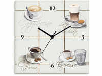 Wanduhr ARTLAND "Cappuccino - Kaffee" Wanduhren Gr. B/H/T: 30 cm x 30 cm x 1,7...
