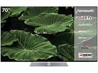 F (A bis G) HANSEATIC QLED-Fernseher Fernseher schwarz (silber, schwarz) LED