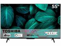 E (A bis G) TOSHIBA QLED-Fernseher "55QV2463DA" Fernseher schwarz LED Fernseher