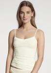CALIDA Spaghettitop "Cate" Satin-Einsatz, Single Jersey Qualit&auml;t, elastisch, weich,