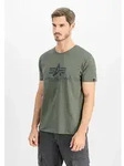 T-Shirt ALPHA INDUSTRIES "Basic T-Shirt BL Rainbow Ref.", Herren, Gr. XS, gr&uuml;n