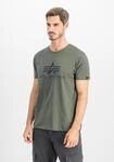 T-Shirt ALPHA INDUSTRIES "Basic T-Shirt BL Rainbow Ref.", Herren, Gr. XS, gr&uuml;n