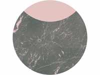 Komar Vliestapete "Stripe Marmor", 125x125 cm (Breite x Höhe), rund und