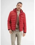 Winterjacke LERROS "Steppjacke mit abnehmbarer Kapuze", Herren, Gr. M, rot (ruby