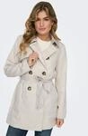 Trenchcoat ONLY "ONLVALERIE TRENCHCOAT OTW NOOS", Damen, Gr. XS, gelb (moonbeam),