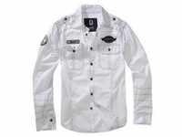 Langarmhemd BRANDIT "Herren Luis Vintageshirt" Gr. S, US-Größen, weiß (white)