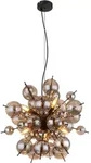 GLOBO LIGHTING H&auml;ngeleuchte "UDO", silber (schwarz matt), 6, &Oslash; 55cm H: 120cm, 1