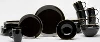 van Well Kombiservice "Geschirr-Set, Service Glamour Black" mit einem...