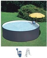SUMMER FUN Rundpool "SKIMMY II" mit Sicherheitsleiter und Kartuschenfilteranlage