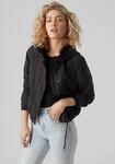 Parka VERO MODA "VMZOA SHORT PARKA NOOS", Damen, Gr. S, schwarz, Web, Obermaterial: