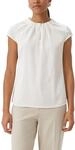 Comma Satinbluse mit Raffung am Hals