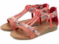 Sandale LASCANA Gr. 38, rot Damen Schuhe Lascana Sandalette, Sommerschuh mit