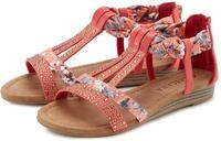 Sandale LASCANA "Sommerschuh, Sandalette, offener Schuh", Damen, Gr. 38, rot,