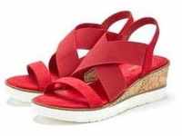 Sandalette LASCANA Gr. 41, rot Damen Schuhe Keilsandaletten Sandale, Sommerschuh mit